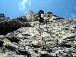 Senkrechte Leiter Pisciadù-Klettersteig Sella